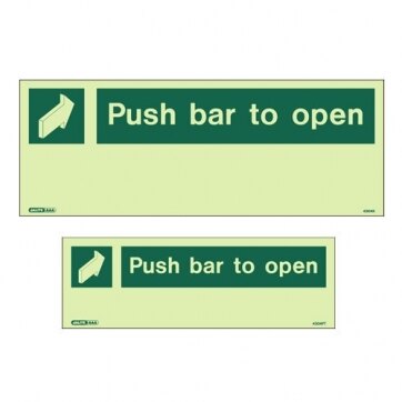 Push Bar to Open Signs