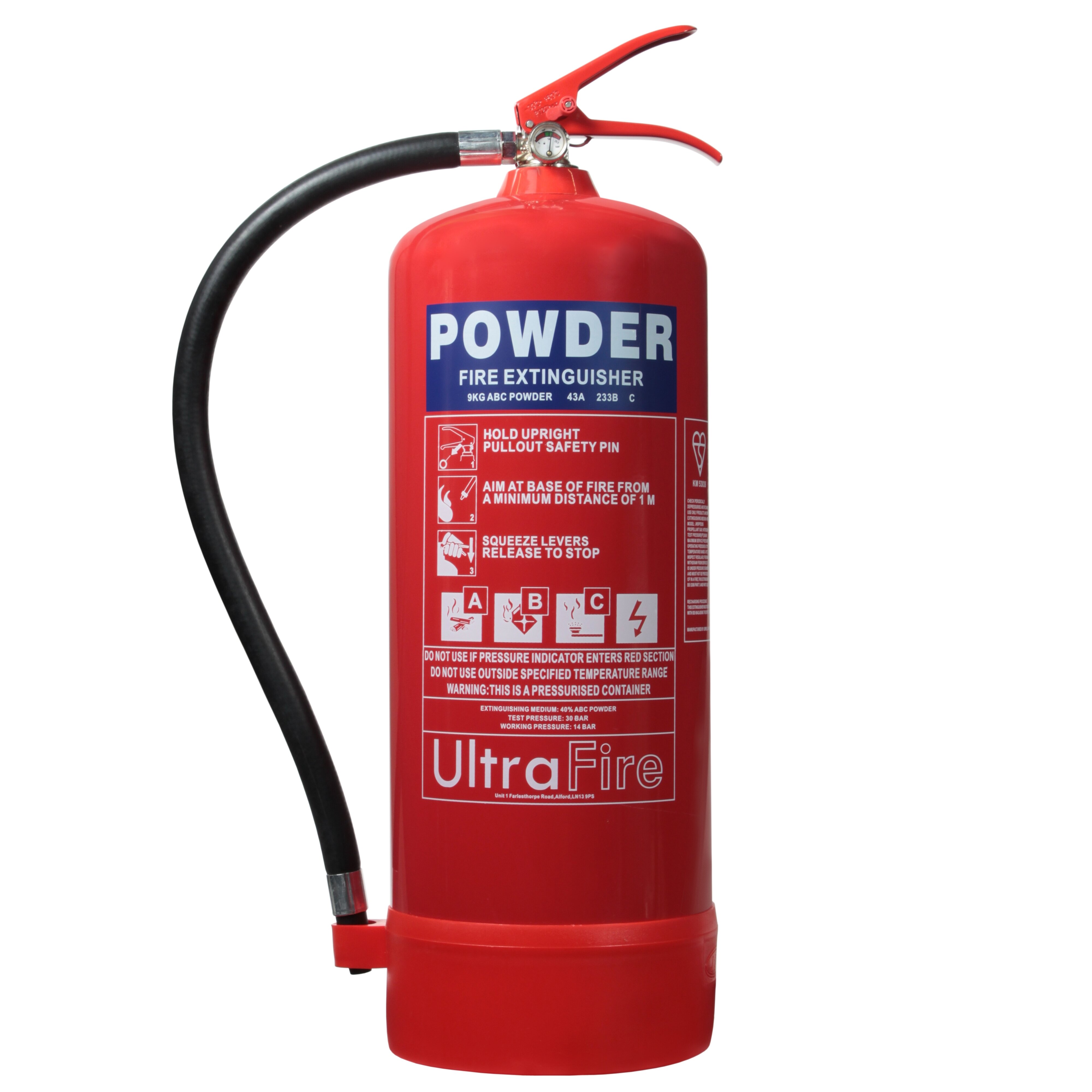 Ultrafire 9kg ABC Dry Powder Fire Extinguisher
