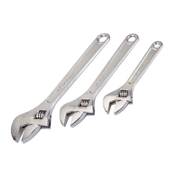 Adjustable Spanners - 3 Pack
