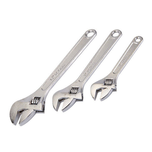 Adjustable Spanners - 3 Pack - 150mm, 200mm and 250mm